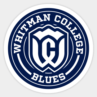 Blues - Whitman College Circle Sticker